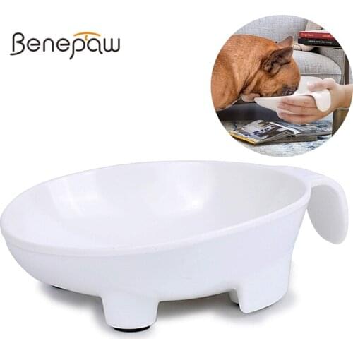 Benepaw Hand-Supported Bowls For Dogs Durbale Hand-Supported Non-toxic Anti-skid Food Water Pet Feeder For Small Medium Dogs