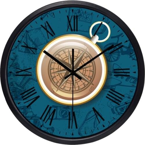 Creative Compass Design New Arrive Home Decor Big Wall Clock Modern