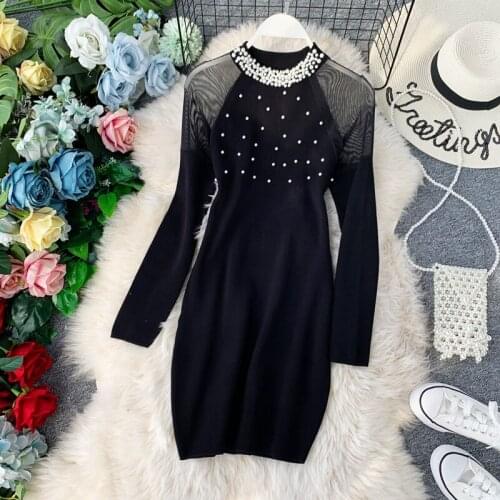 Модные трикотажные платья LanLoJer China At AliExpress