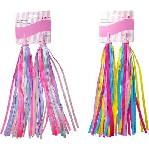 2 Pairs Children Bicycle Bicycle Handle Tape Ribbon Streamers Scooter Children Toy Tassels Children Girls Boys Bicycle Handlebar
