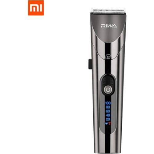 Xiaomi RIWA Hair Clipper Personal Electric Trimmer Rechargeable Strong Power Steel Cutter Head With LED Screen Washable