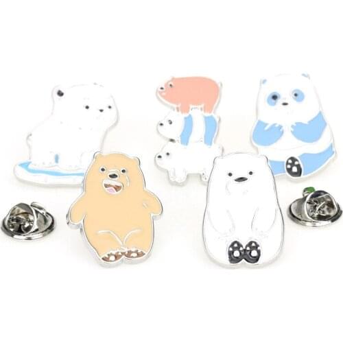 Fashion zinc alloy metal crafts cute cartoon animal badge bear brooch 2020 cute gift