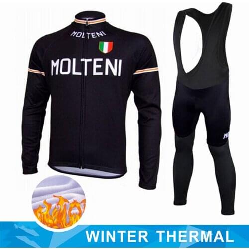 MOLTENI Winter Fleece 2022 Mens Cycling Jersey Set Mountian Bicycle Clothes Wear Ropa Ciclismo Racing Bike Clothing Cycling Set