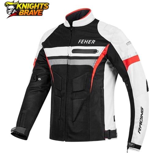 FEHER Motorcycle Jacket Men Motocross Off-Road Jacket Moto Guards Motorcycle Clothing Chaqueta Moto Verano Protective Gear