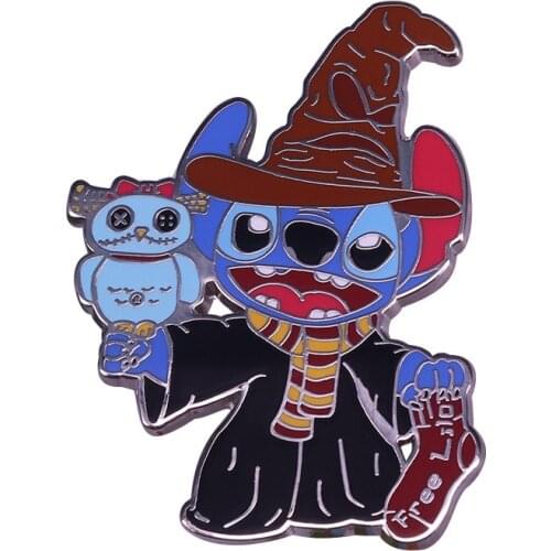 Cartoon Stitch Enamel Pin Brooch Badge Jeans Decoration Brooch Gift fou Child Boy Girl