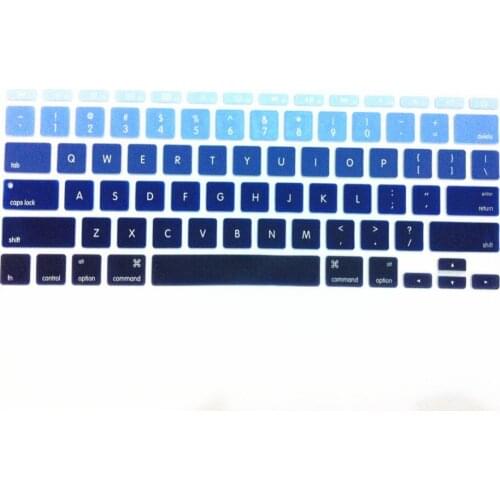 New US Gradient Rainbow Silicone Keyboard Protector Film For Apple Mac MacBook Air 11'' Hot Sale MEAFO