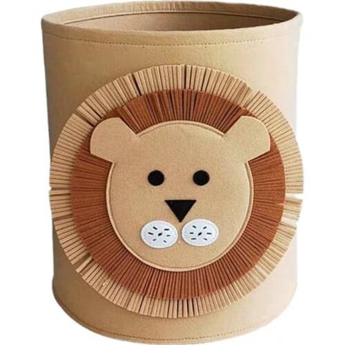 Cartoon Lion Toys Storage Basket Bedroom Sundries Organizer Children Toy Storage Bucket Multipurpose Large Dirty Laundry Baskets