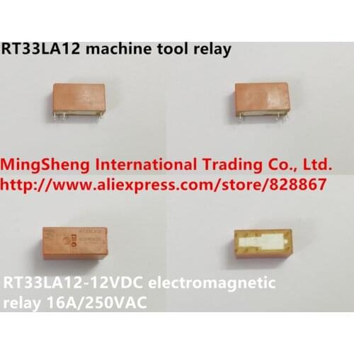 Original new 100% RT33LA12 machine tool relay RT33LA12-12VDC 16A/250VAC electromagnetic relay