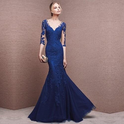 2019 new bride toast clothing dress annual meeting lace dress banquet wedding dress lady Red, black, sapphire
