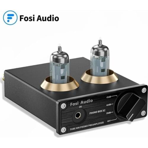 Fosi Audio Phono Preamp for Turntable Phonograph Preamplifier Mini Stereo Audio HiFi Vacuum Tube Amplifier Box X2 For DIY