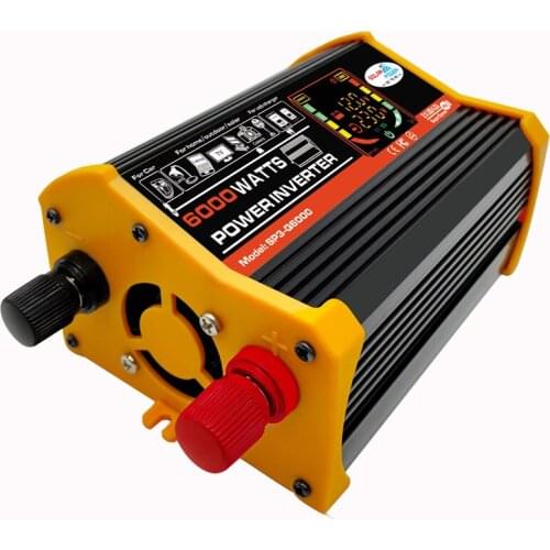 6000W Car Inverter Power Converter Adapter DC12V to AC 110/220V Voltage Transformer Dual USB LED Display Home Appliances New