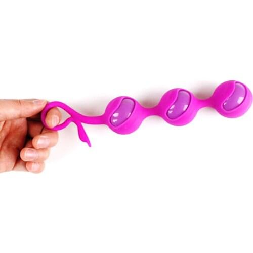 Silicone 3 Beads Kegel Ball Vagina Exercise Shrink Yin Vaginal Trainer Love Ben Wa Pussy Muscle Training Sex Products For woman