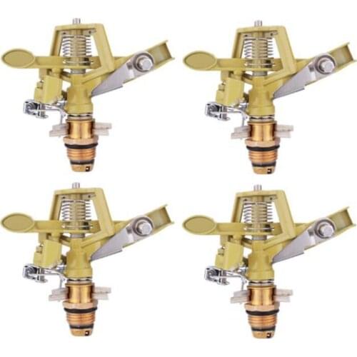 4Pcs 1/2 Inch Heavy Duty Impact Sprinkler Head Perfect for Watering Large Gardens Hose End Sprinklers Watering Tools