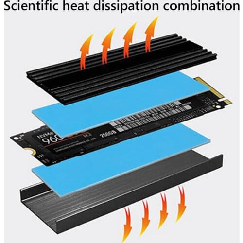 M.2 Solid State Hard Disk Heatsink Heat Radiator Cooling Silicon Therma Pads Cooler for M2 NVME SATA NGFF 2280 PCIE SSD