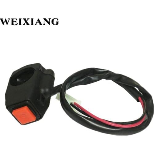 Universal 7/8" Motorcycle Handlebar Buttons Motorbike Horn Switch Button With Two Bullet Connectors For Honda Yamaha Kawasaki