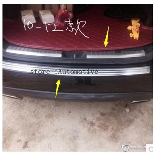 Stainless steel rear bumper door sill inside plate for 2010 2011 2012 for hyundai santa fe ix45