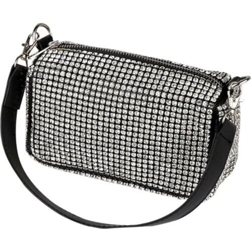 Female Diamond Bag New Vintage Crystal Design Evening Wedding Party Bag Bride Clutch Bag Purse rhinestone shoulder bags 2019