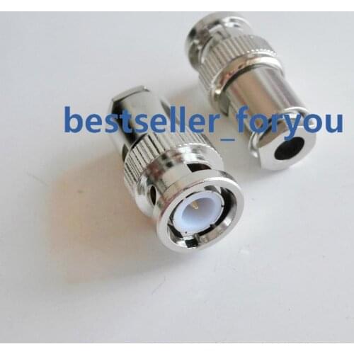 1X BNC male plug clamp RG8X RG59 LMR240 cable Straight RF Connector