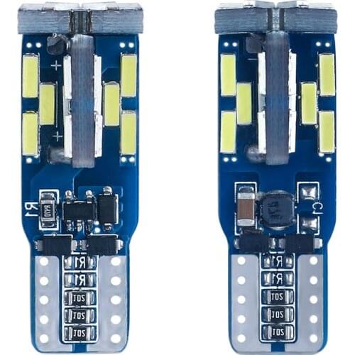 2PCS Car LED CANBUS T10 4014 30 SMD W5W Clearance Light Parking lamps Side Light Bulb Auto Interior light NO Error White 12V