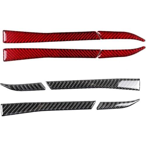 4Pcs Car Sticker Anti-Collision Lightweight Carbon Fiber Car Mirror Strip Anti-scratch Stickers for Mustang 2015-19 Accessories