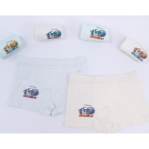 5-PCS Four Seasons Wear High Quality 95%Cotton Cute Underwear Cartoon boys' Underwear Set Childrens Flat Underwear