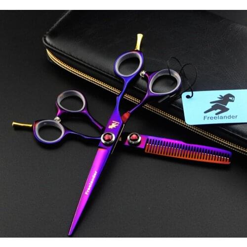 6" hair stylist hairdressing scissors purple sharp hair cutting scissors thinning scissors hairdressing tools kit