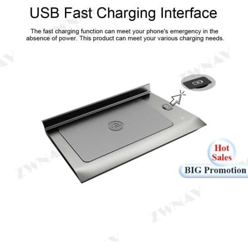 QI Car Wireless Charger Quick Charge For Volkswagen Tharu Tiguan L 2018 2019 for Huawei P30 P40 Pro Infrared Sensor Phone Holder