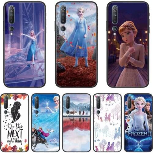 Disney Frozen Elsa Olaf Phone Case For xiaomi mi11 5g 10 liti Ultra 9Pro SE 3 8 Note Anime Black Cover Silicone Back Pretty tpu