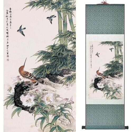 Home Office Decoration Chinese scroll painting birds painting Chinese wash painting