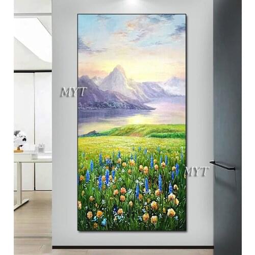 Living Room Decorative Palette Knife Flowers Picture Scenery Paintings Hand Painted No Frame Wall Art Abstract Oil Painting
