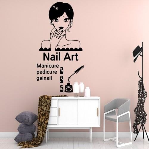 Creative nail art Wall Sticker Wall Art Stickers Modern Fashion Wallsticker For Kids Room Living Room Nordic Style C13-24