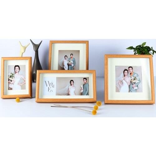 Nordic log creative picture frame, 7-inch platform, European-style large frame, home decoration, desktop decoration Gifts