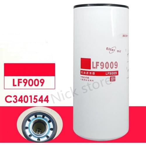 Oil Lube Filter LF9009 For Cummins ISC 8.3L and ISL 9.0L Diesel Engines Replace OEM JLX-350 3401544 AT193242 1216400561