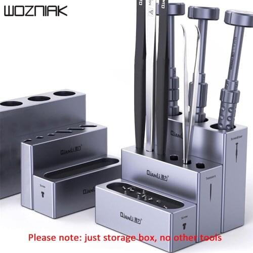 QianLi ToolPlus iCube Aluminum Alloy Multi-Functional Modular Storage Box Repair Tweezers Screwdriver Screw Parts Organizer