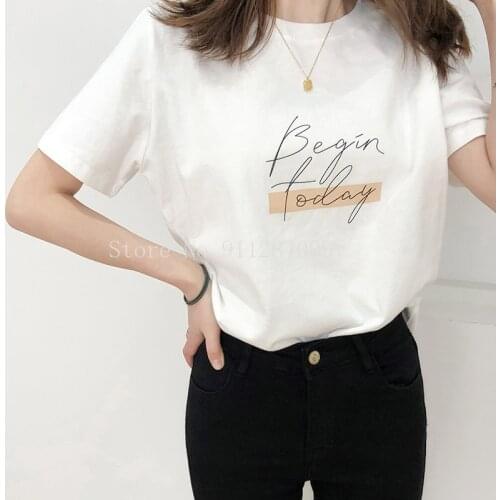 Mozuleva Casual O-neck Letter Print Women T-shirt 2021 Summer Short Sleeve Loose Female Basic Tops Shirt GirlsTees 100% Cotton