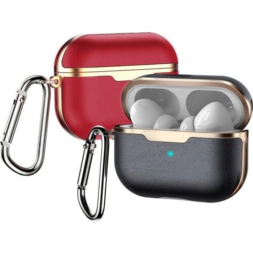 PU Leather Earphone Case for Airpods Pro Bluetooth Headphone Charging Box Storage Case Protective Cover for Airpods Pro