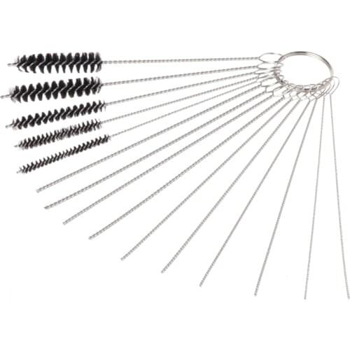 New Carburetor Carbon Dirt Jet Remove 10 Cleaning Needles + 5 Brushes Tool Kit