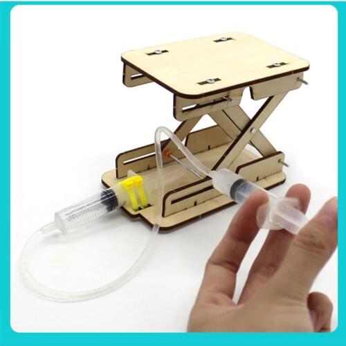 Scientific physics Single Layer Hydraulic Elevator Kit School Students Diy Educational Toy Lifting Table Model Experimental Set