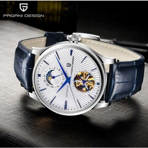PAGANI Design Mens Automatic Watches Fashion Luxury Mechanical Wristwatch Genuine Leather Waterproof Watch men relogio masculino