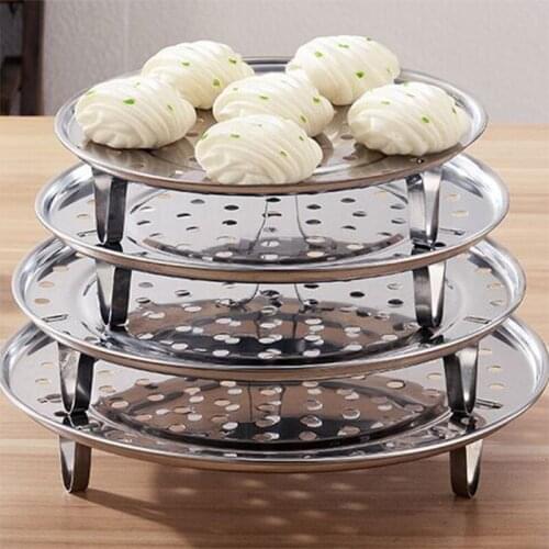 Stainless Steel Steamer Round Stackable Steaming Rack Thickening Water Steamer Household Steaming Grid Kitchen Tools
