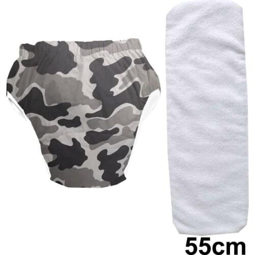 Adult Cloth Diaper Urinary Incontinence Teenagers Nappy Cover with inserts Reusable Insert Inner Mesh ABDL 35-85KG