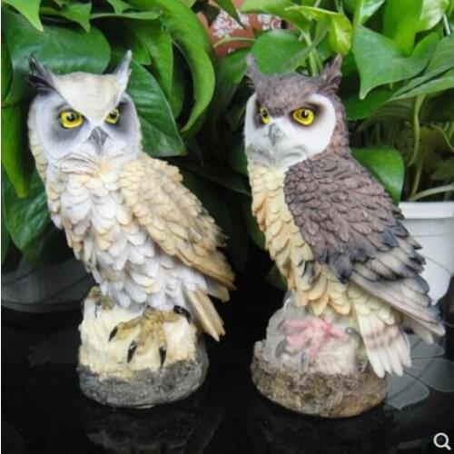 Owl resin furnishings guard succulent bird repellent household ornaments potted gardening landscape Home decoration crafts