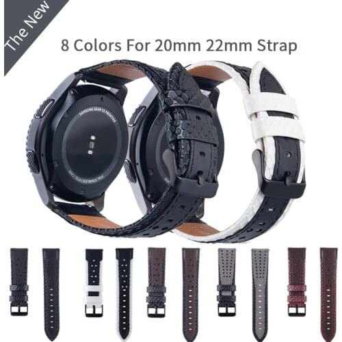 Genuine Leather Strap For Xiaomi Huami Amazfit GTR 47/42mm Bracelet Belt Band for Amazfit Stratos 3 GTS Bip S 20/22mm Watchbands