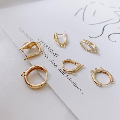 DIY jewelry accessories alloy porous ear clip earrings jewelry accessories materials