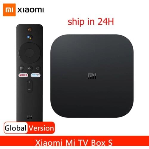 Global Version Xiaomi Mi Box S 4K Ultra HD Android TV 9.0 HDR 2G 8G WiFi Google Cast Netflix Smart TV Box S IPTV Set Top Box