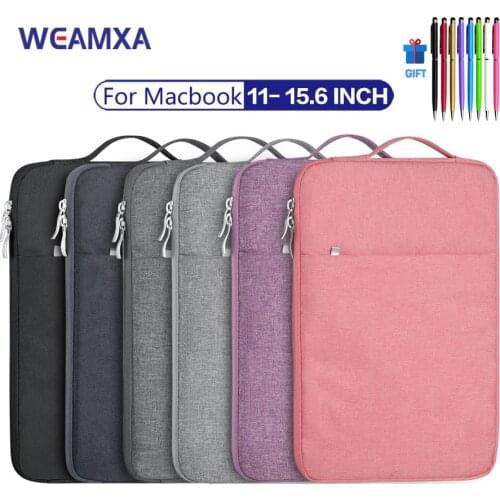 Waterproof Laptop Bag Cover 11 12 13.3 14.1 15 15.6 16 inch Notebook Handbag Sleeve Case For Apple Macbook Air Pro Zipper Pouch