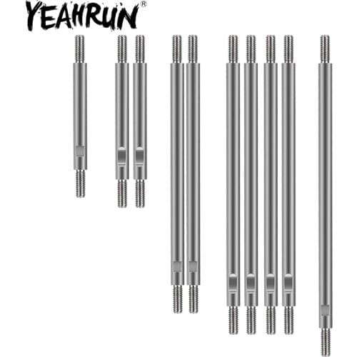 YEAHRUN 10PCS/Set Stainless Steel Link Rod Unassembled Kit 313/324mm Wheelbase for 1/10 RC Crawler Car TRX4 Parts