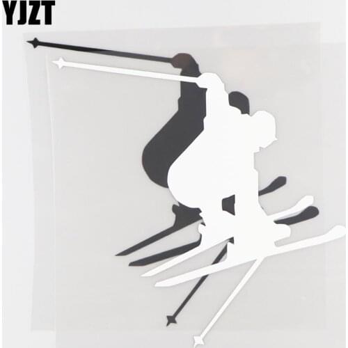 YJZT 18.3×18.9CM Personalized Car Sticker Pattern Fashion Decoration Sk Sport Creative Vinyl Decal Black/Silver 20A-0071