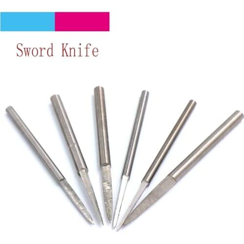 1/5pcs 2.35/3mm S White Steel Wood Carving Knife Sword Blade Milling Cutter Edged Line Drawing Graver Engraving Tools