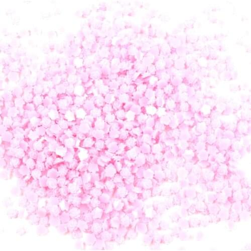 1000Pcs Resin Pink Rose Decoration Crafts Kawaii Cute Flatback Cabochon Embellishments For Scrapbooking DIY Accessories